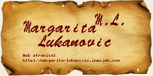 Margarita Lukanović vizit kartica